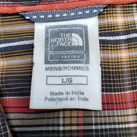 The North Face Men's Brown Red Plaid Button Down Shirt Size Large Casual - Picture 12 of 13